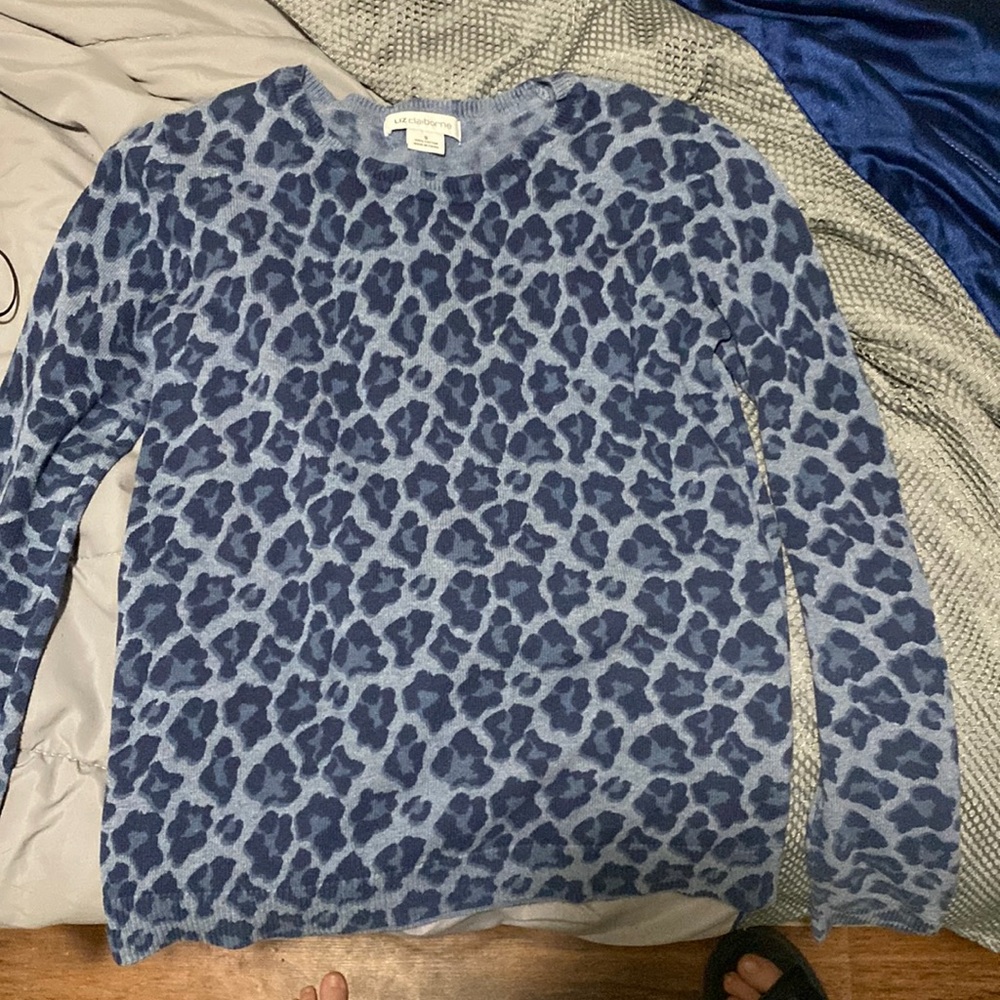 Liz Claiborne size small blue cheetah print